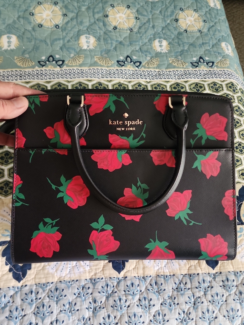 Kate Spade- Madison rose tossed medium satchel
